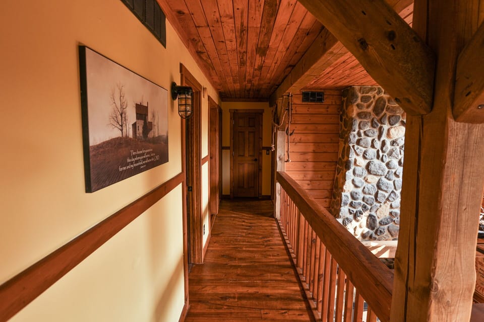 The upper level hallway