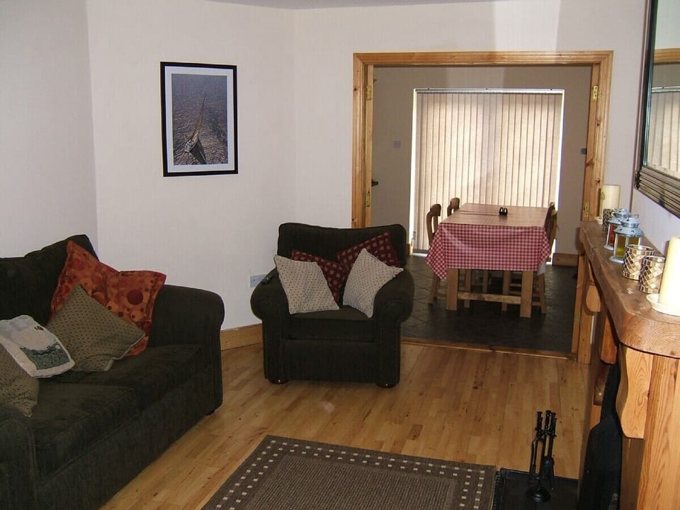 Sitting room looking into dining area