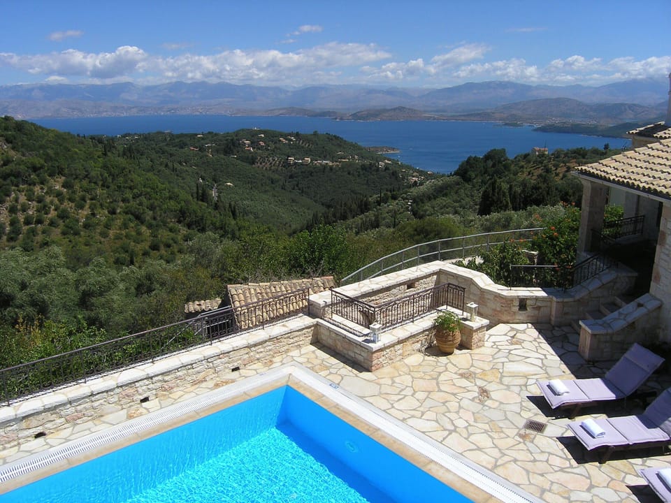 Magnificent Sea View from Villa Olympia in Corfu, Vigla