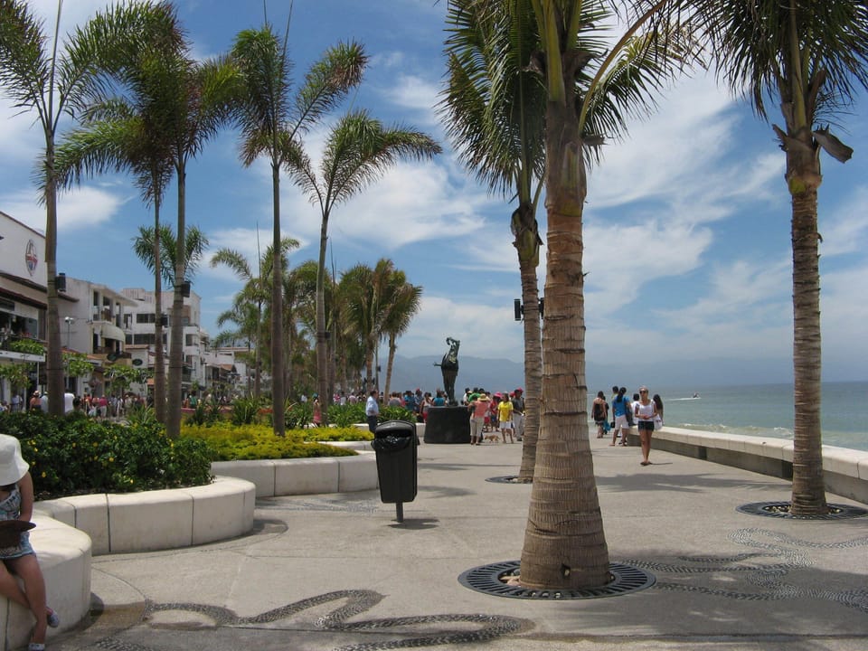 Walking the new malecon or boardwalk is a Vallarta pleasure