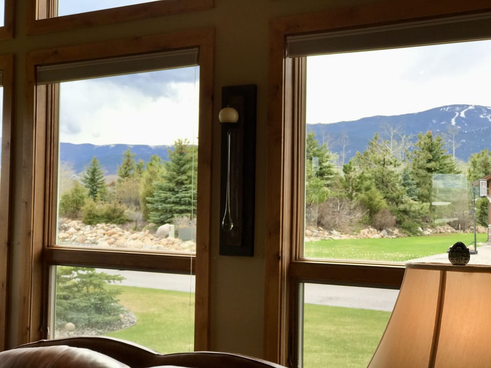View of Red Lodge Mountain from Living Room
