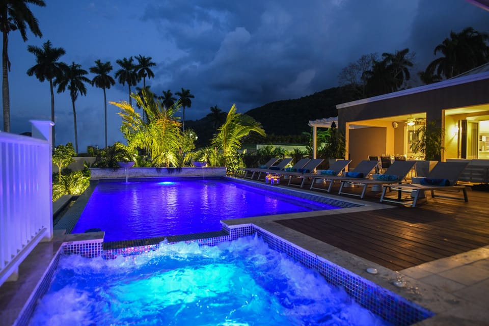 Pool at night