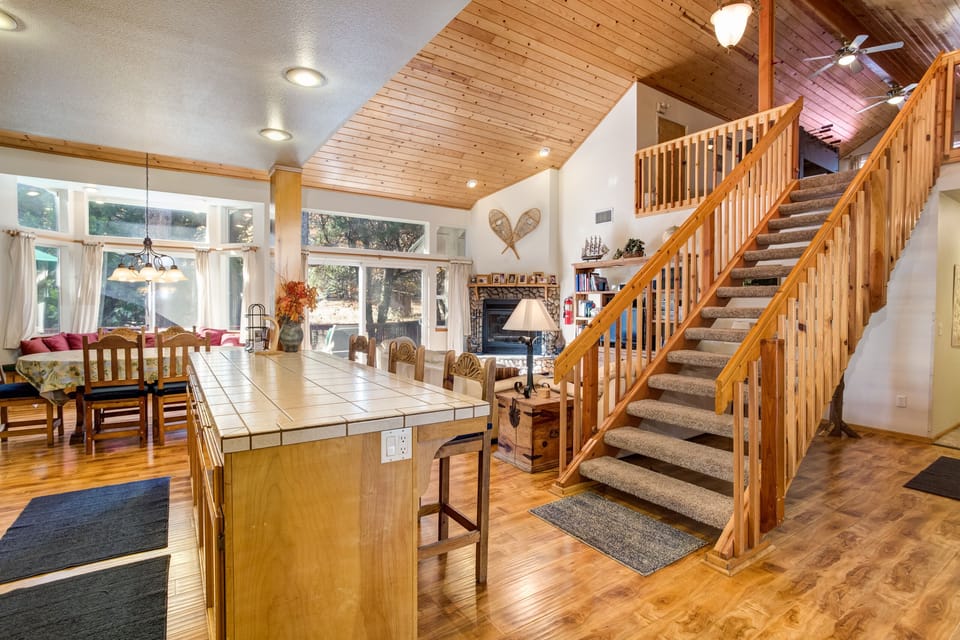 Foyer View and stairs to loft