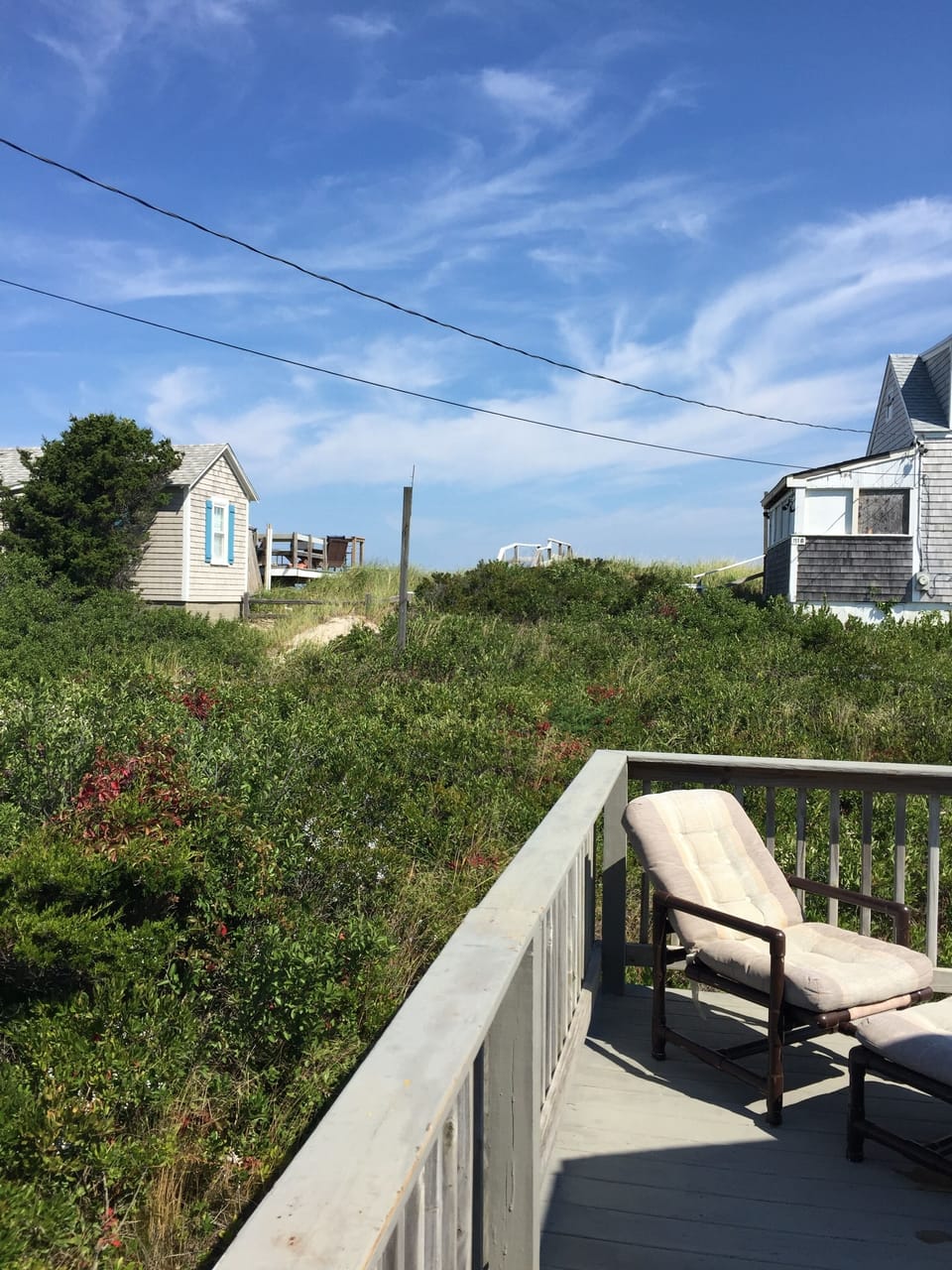 Deck looking towards the beach bank