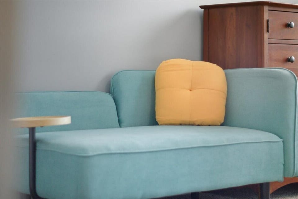 Private lounge chair in the primary bedroom. 