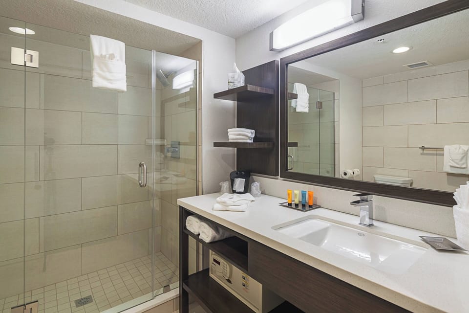 Free toiletries, hair dryer, towels, soap