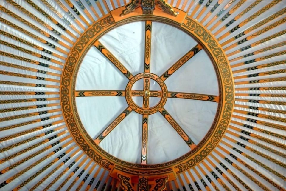 Yurt inside - ceiling circle