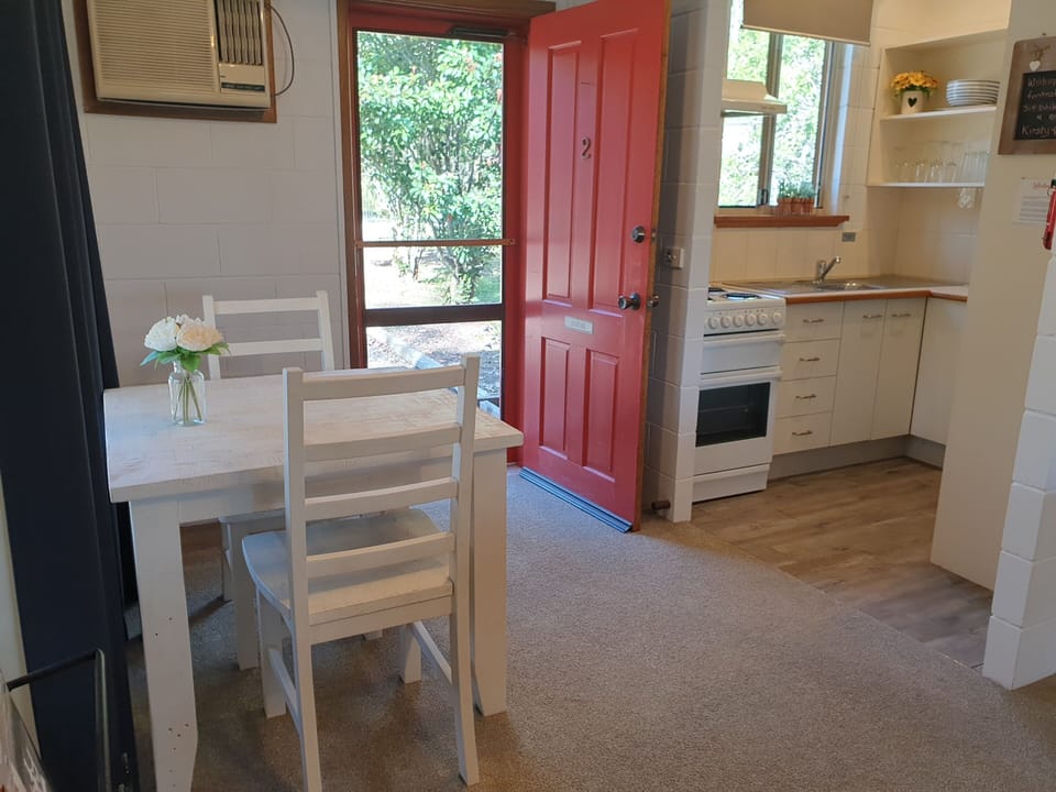 Dining area and fully equipped kitchen