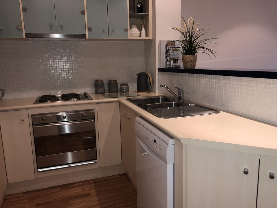 Kitchen with oven hot plates and dishwasher 