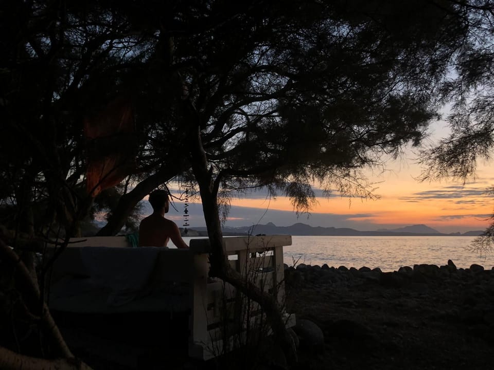 Our beach is a 4 min walk from the house.  Quiet & relaxing place (Tariq 2020) 