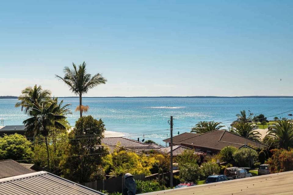 View from the window of the Master Queen Bedroom (Mezzanine Floor) of Nautilus Jervis Bay's Huskisson holiday accommodation.