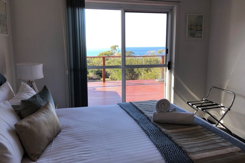 Sea and Bush views from the Master Bedroom