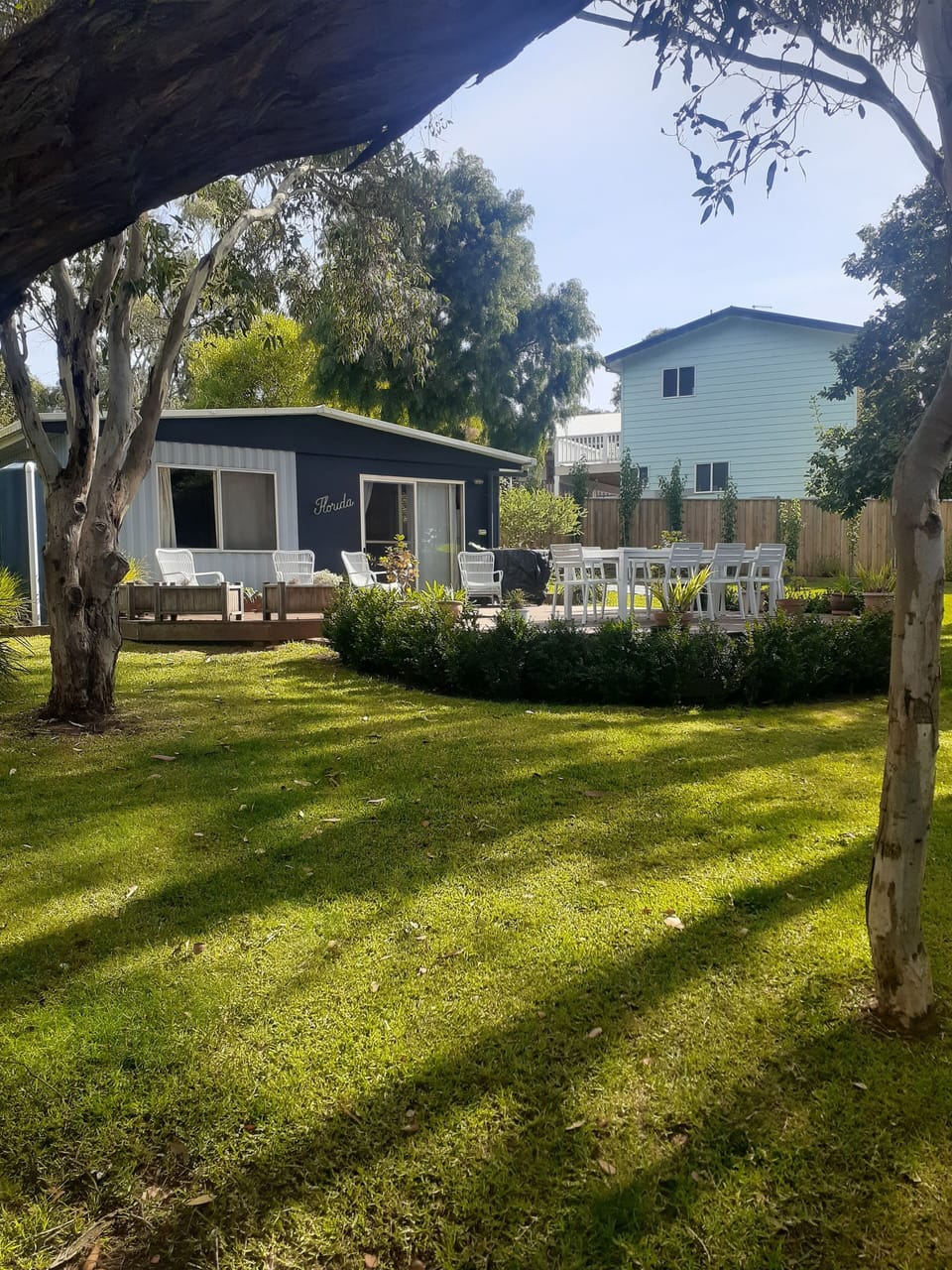 House, deck and garden