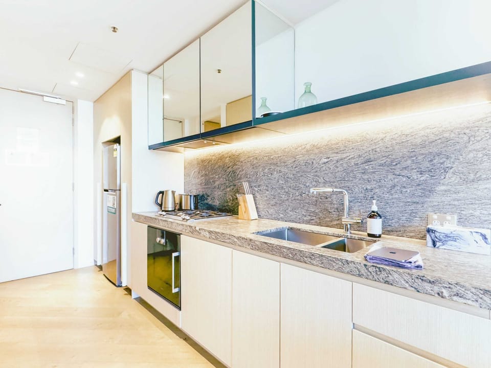 fully equipped open kitchen
