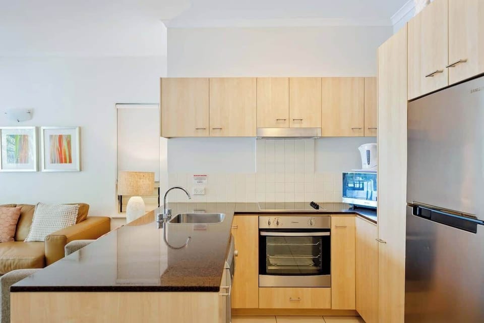A fully-equipped kitchen makes it easy to whip up meals at home for the group.