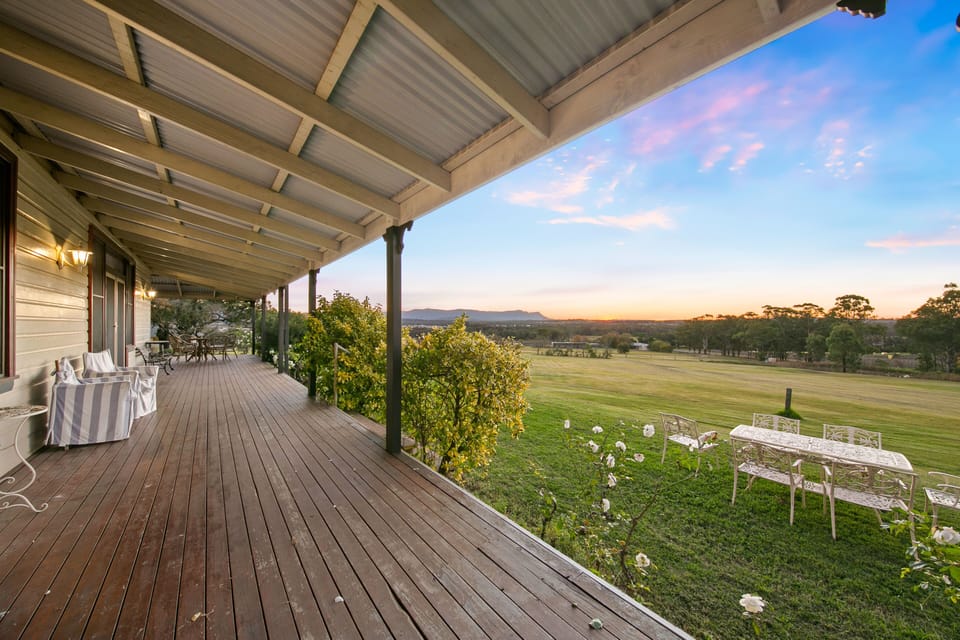 Veranda with mountain views