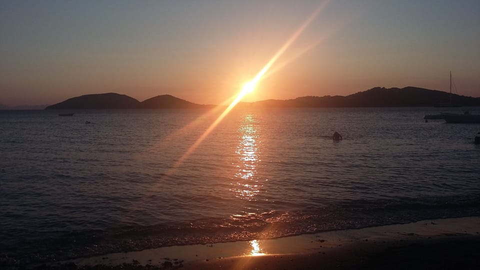 view from the balcony at sun set