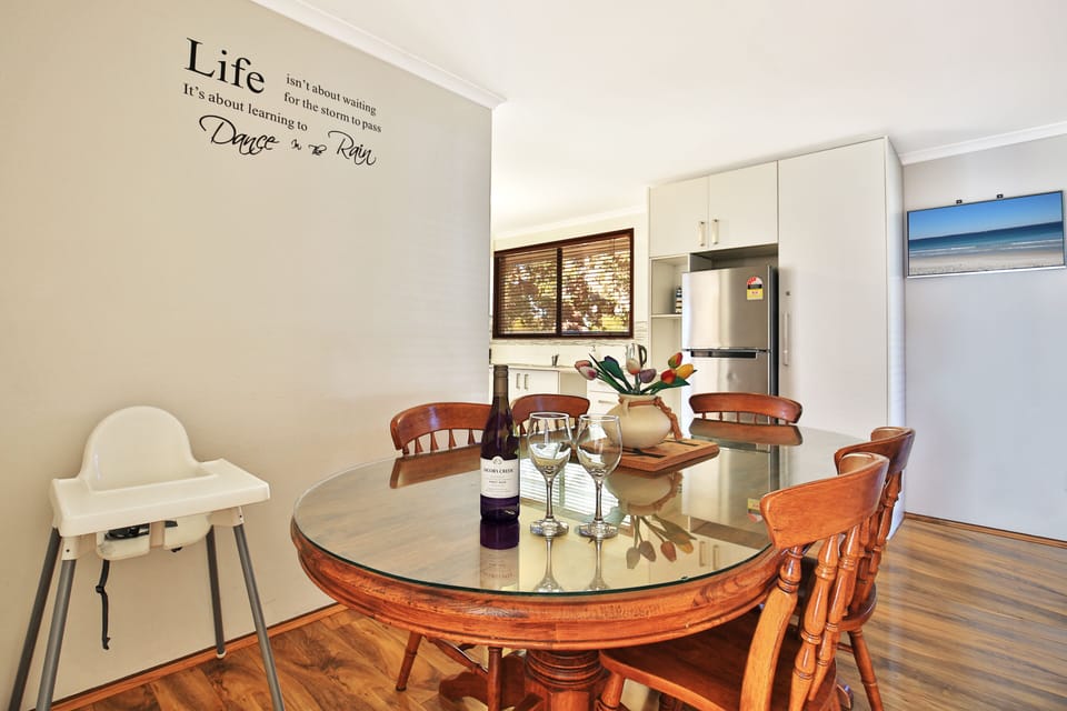 Dining Table and 2nd TV, + High Chair