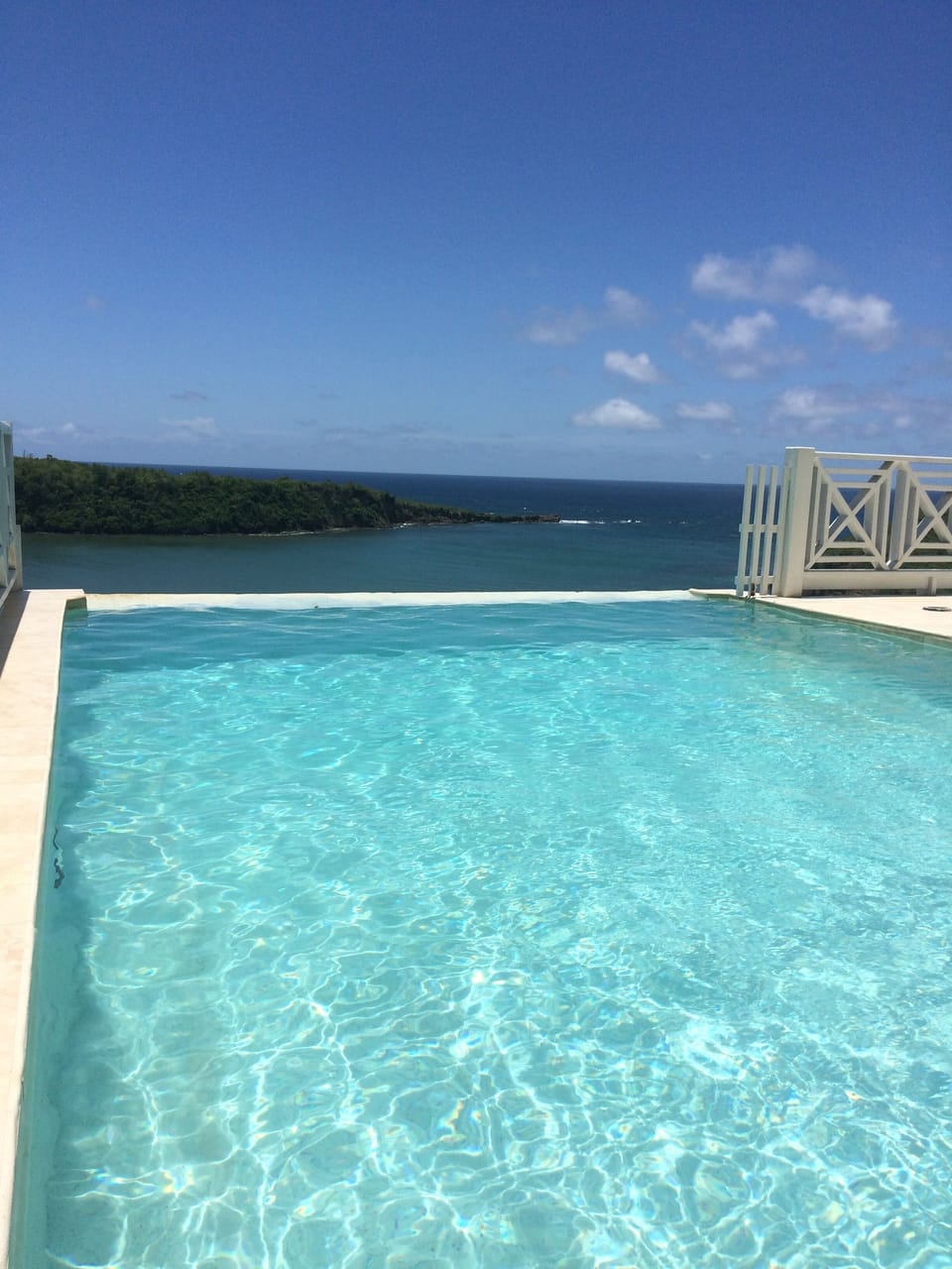 Infinity pool looking out over the bay