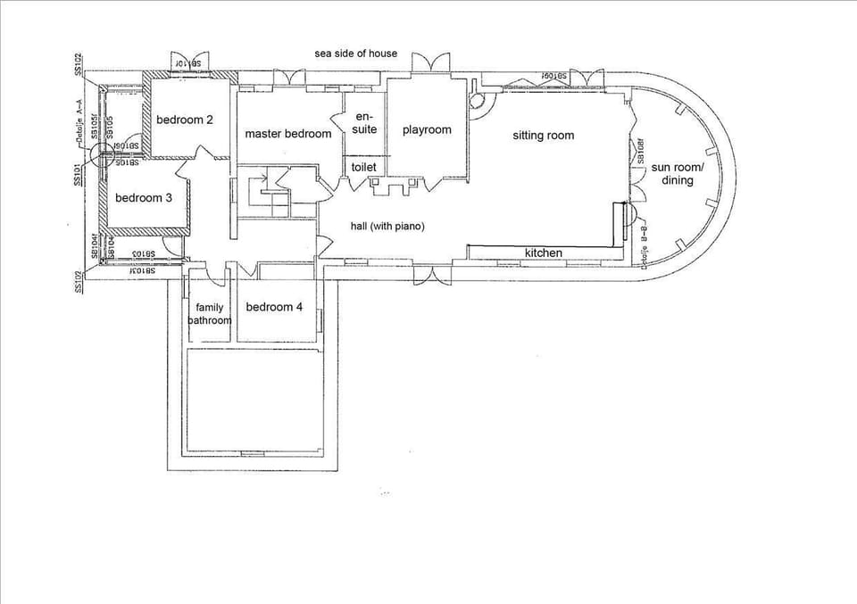 Floor plan of the main house