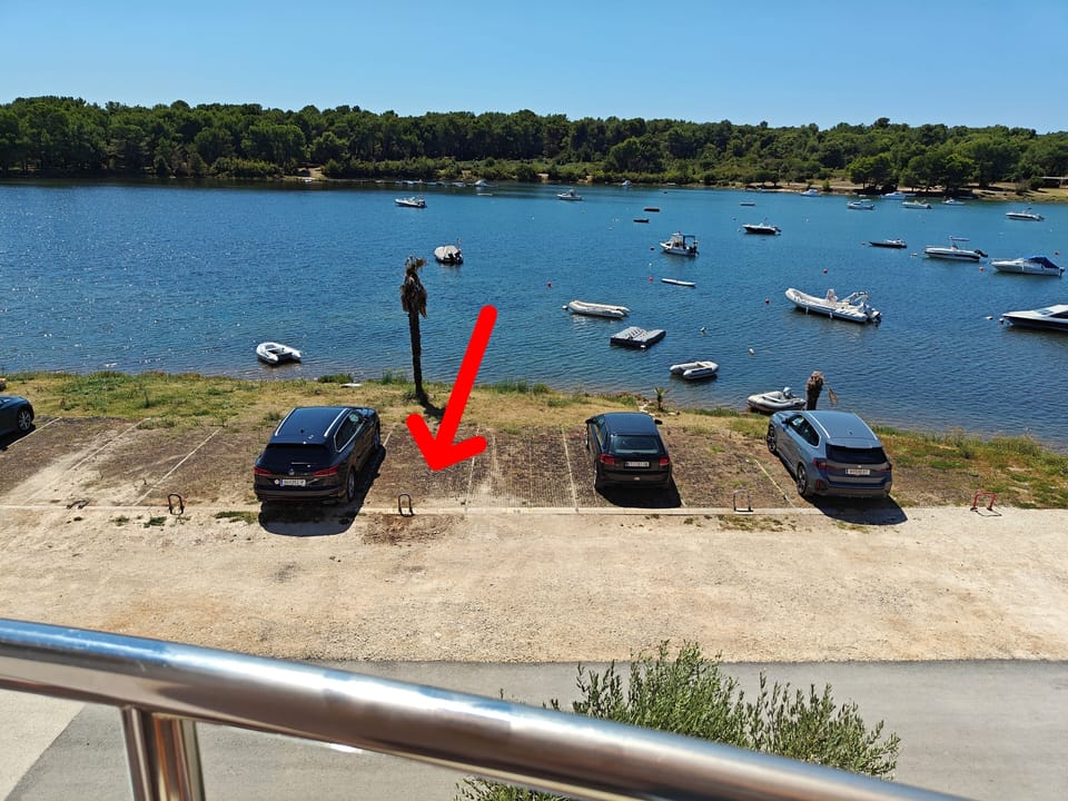 Parking in front of the house, by the palm tree. n. 1-12