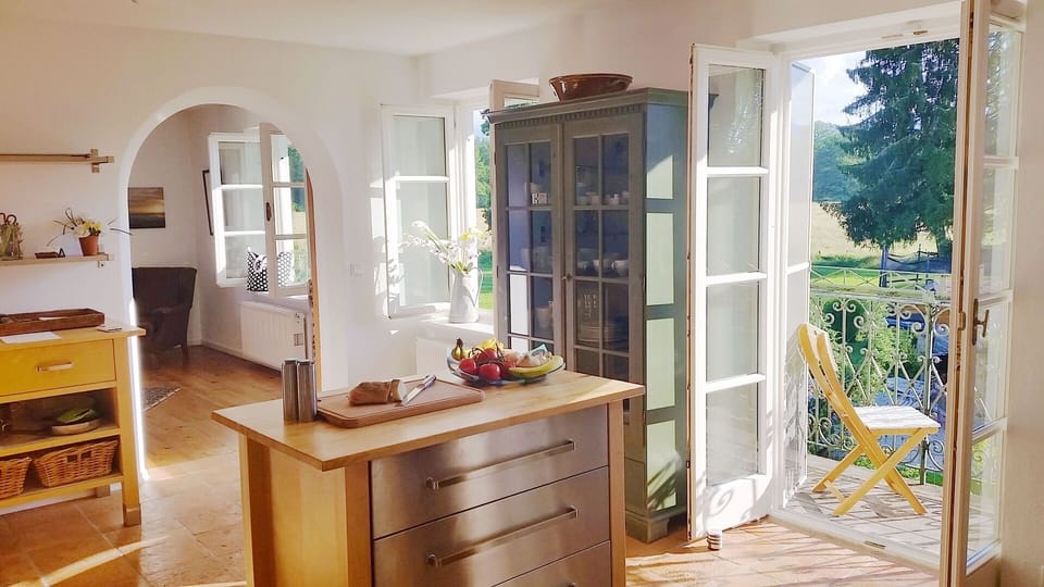 Kitchen with balcony