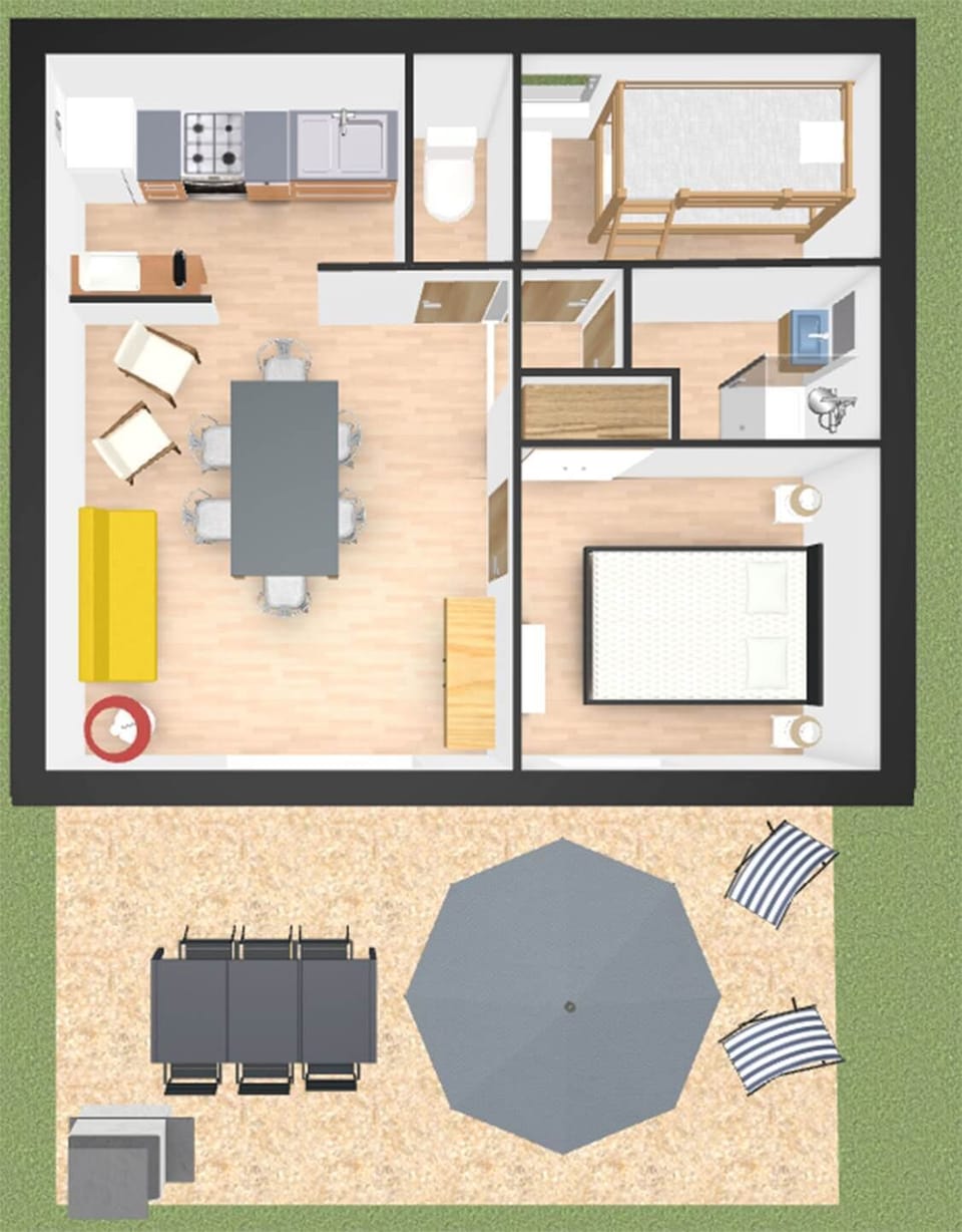 Plan gite 2 chambres