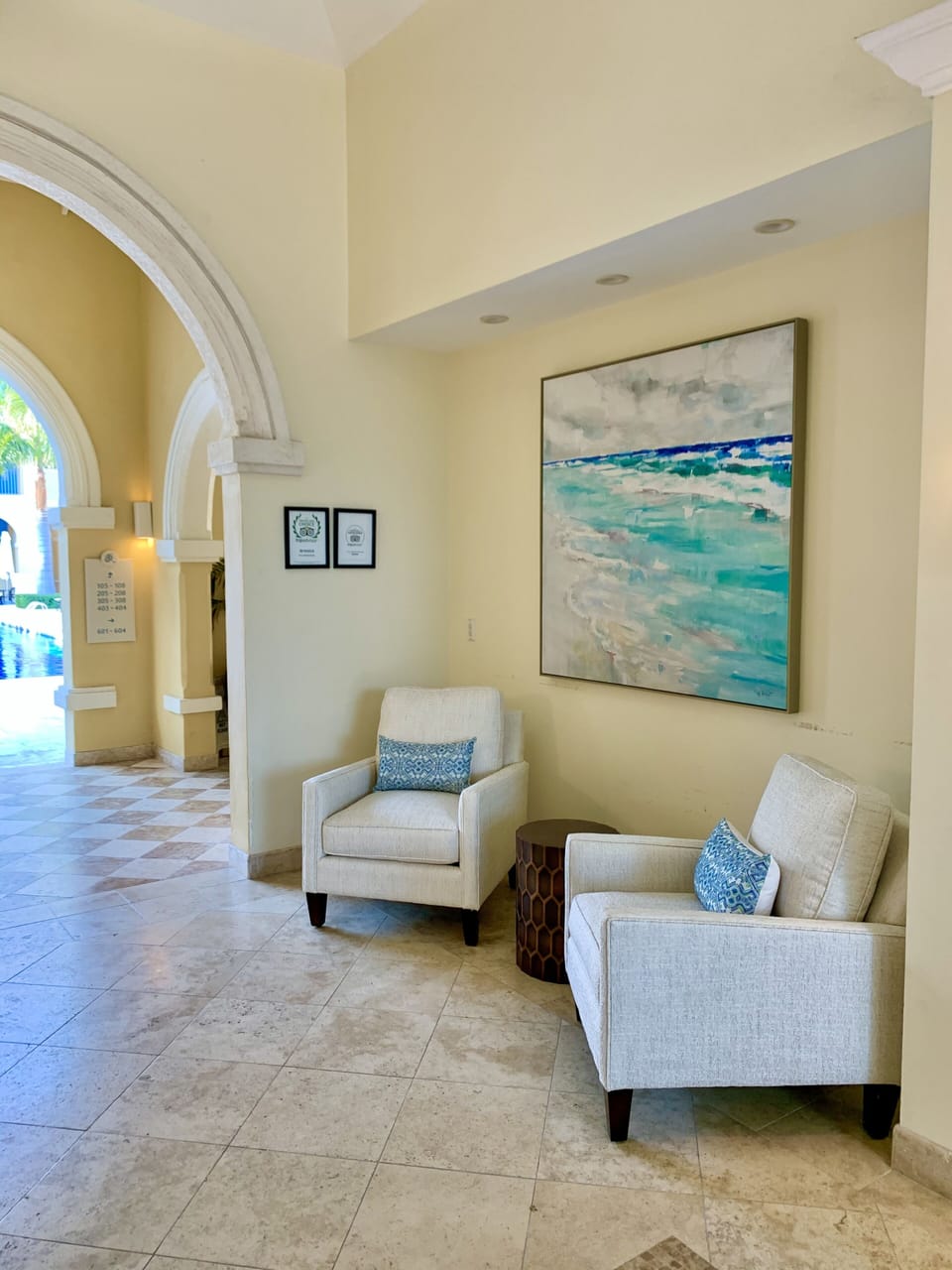Relax in our fresh new reception area.