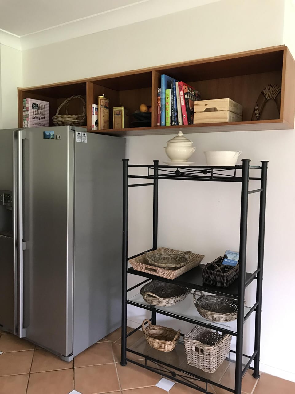 Kitchen with plenty of baskets to store your pantry items 