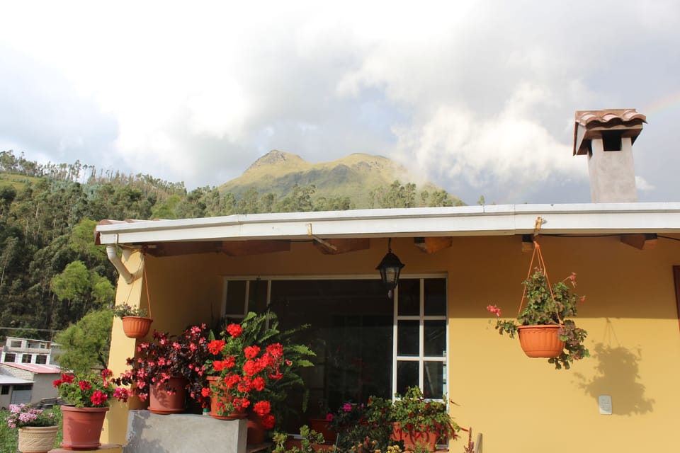 Terrace of the house with lake & mountain views