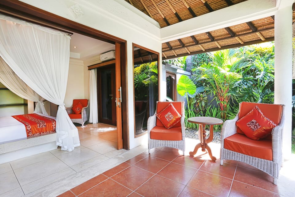 Bedroom with spacious terrace