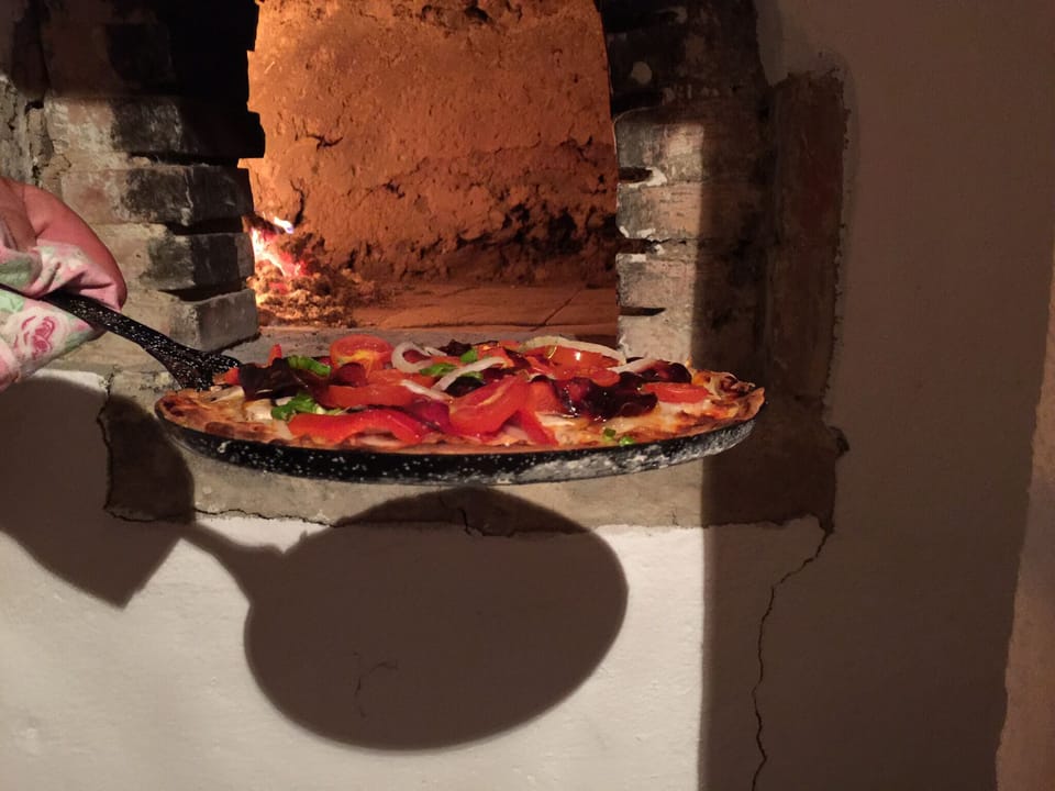 Delicious home made wood fired pizzas