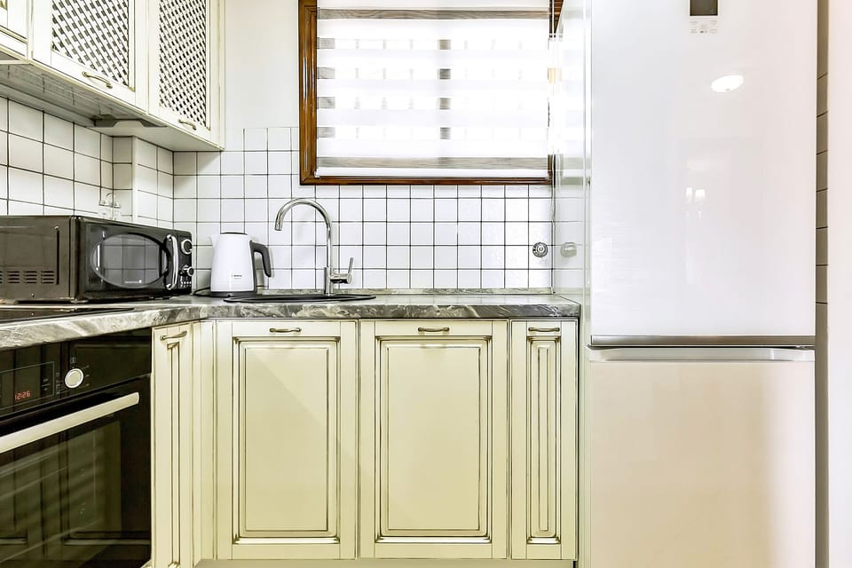 Old-fashioned hand made cabinets