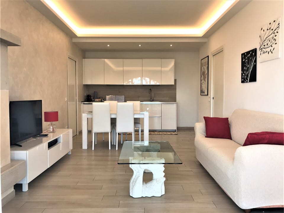 Family Apartment, 1 Bedroom, Hill View (Panorama) | Living area | Flat-screen TV, DVD player