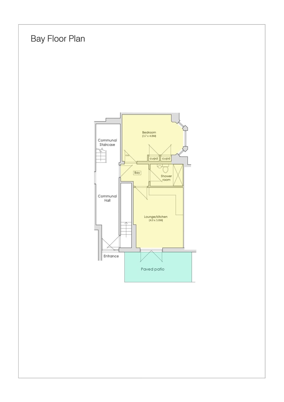 Floor plan for Bay apartment