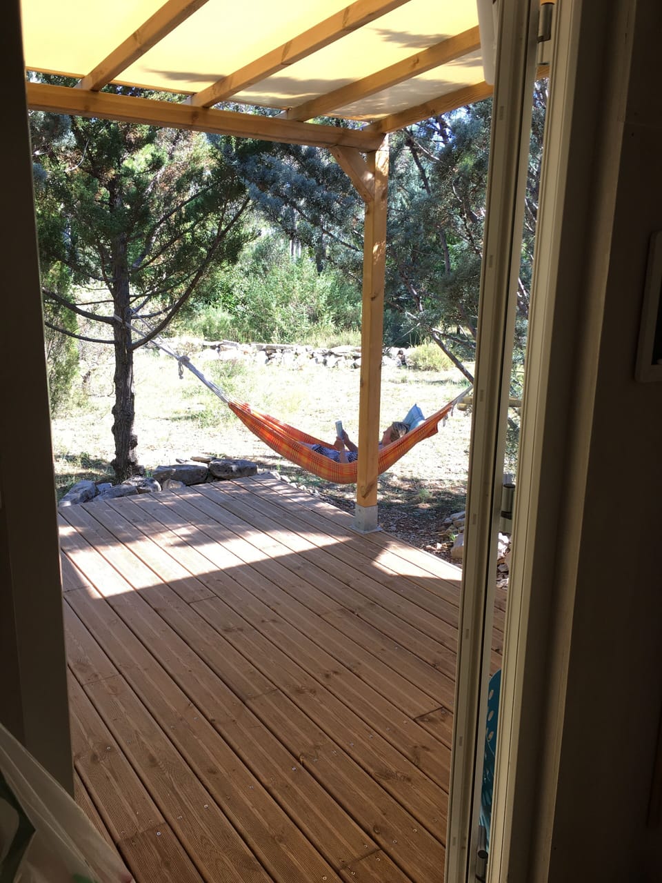 There are two hammocks