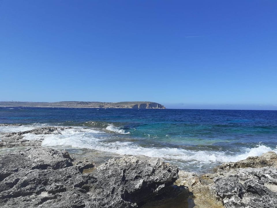 Mellieha Bay.  Here is just walking distance from the villa.