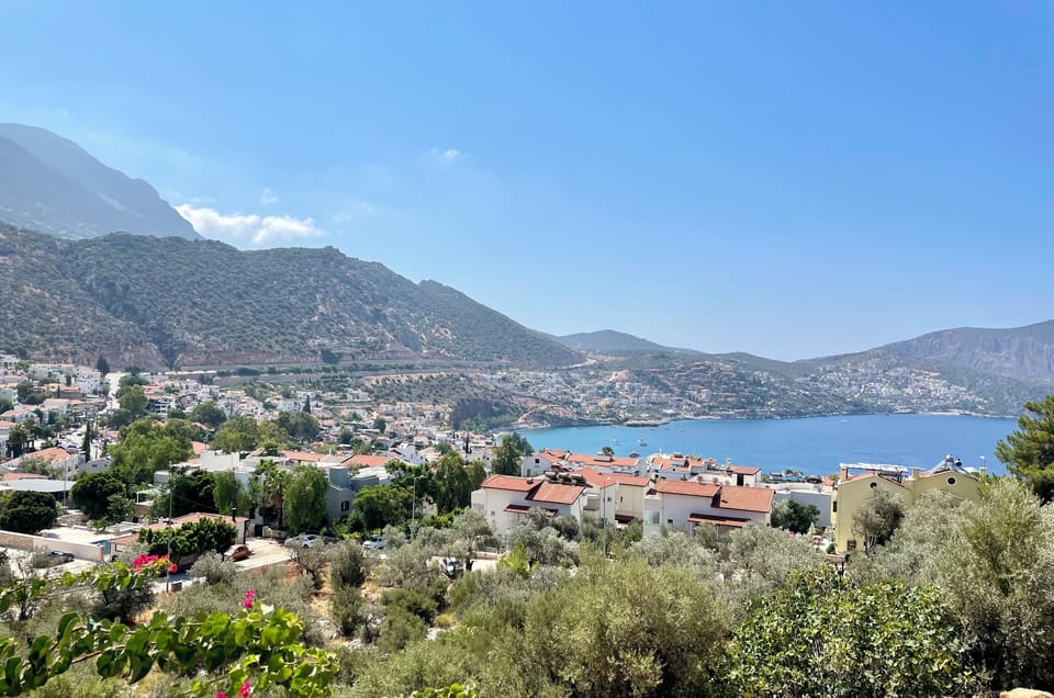 View over Kalkan and Bay from communal terrace 