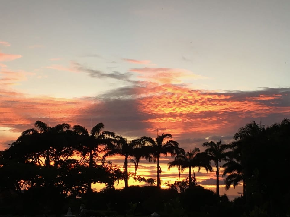 Beautiful sunset picture taken from the Villa Terrace.
