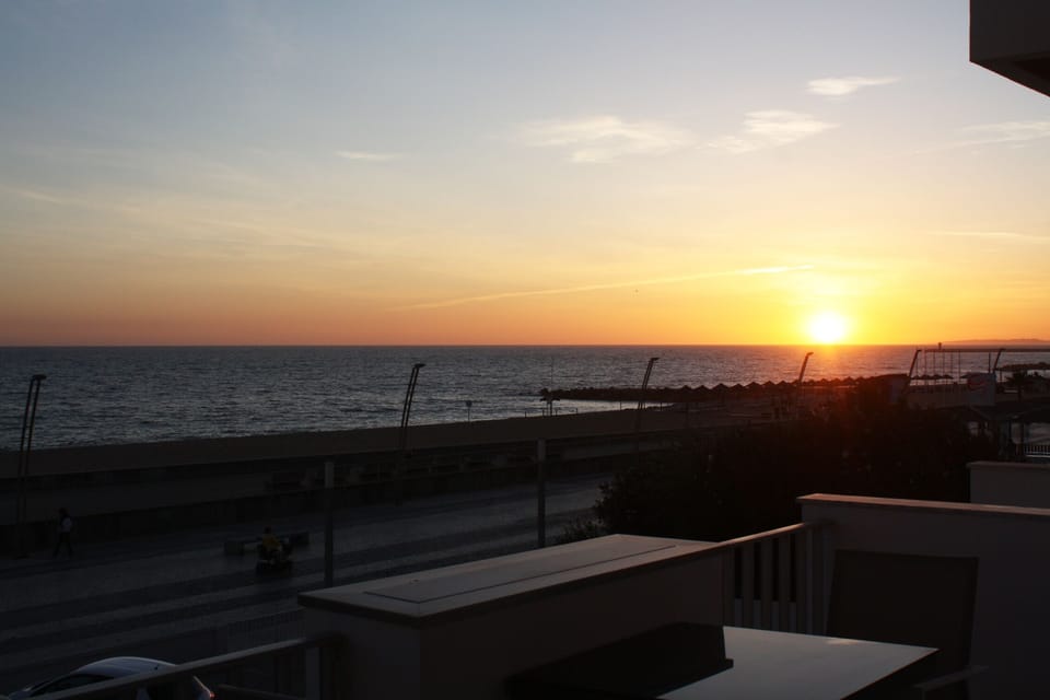 Sunset view from the balcony.