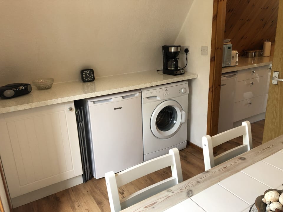 Washing machine, freezer if you need it, coffee machine, airer