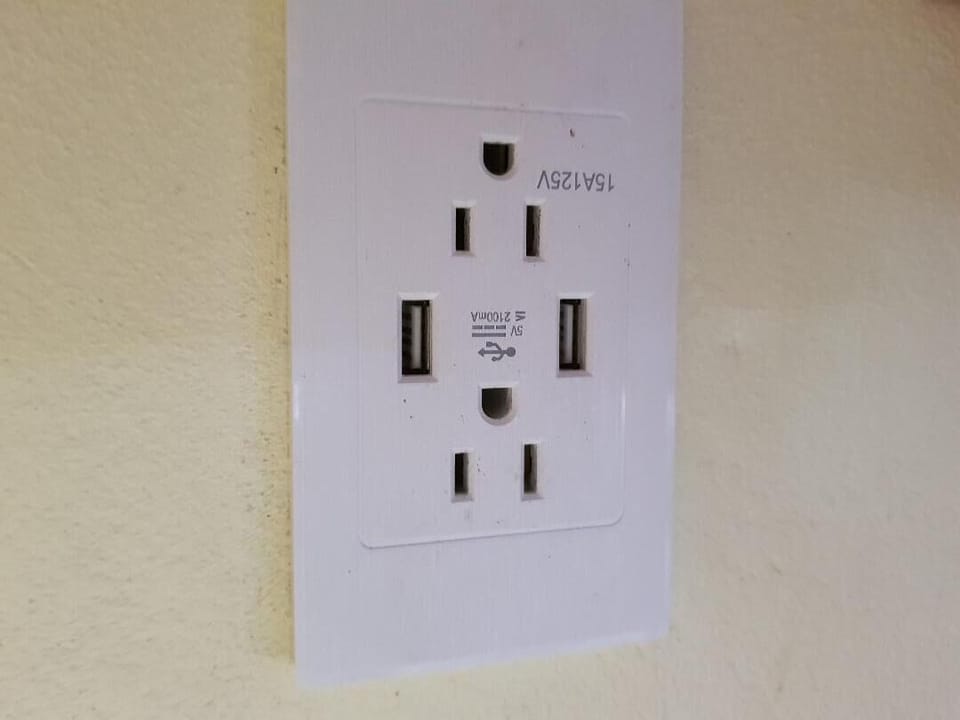 There are USB sockets in the apartment