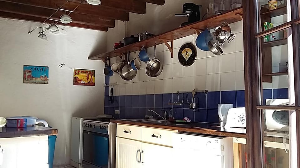 view into kitchen