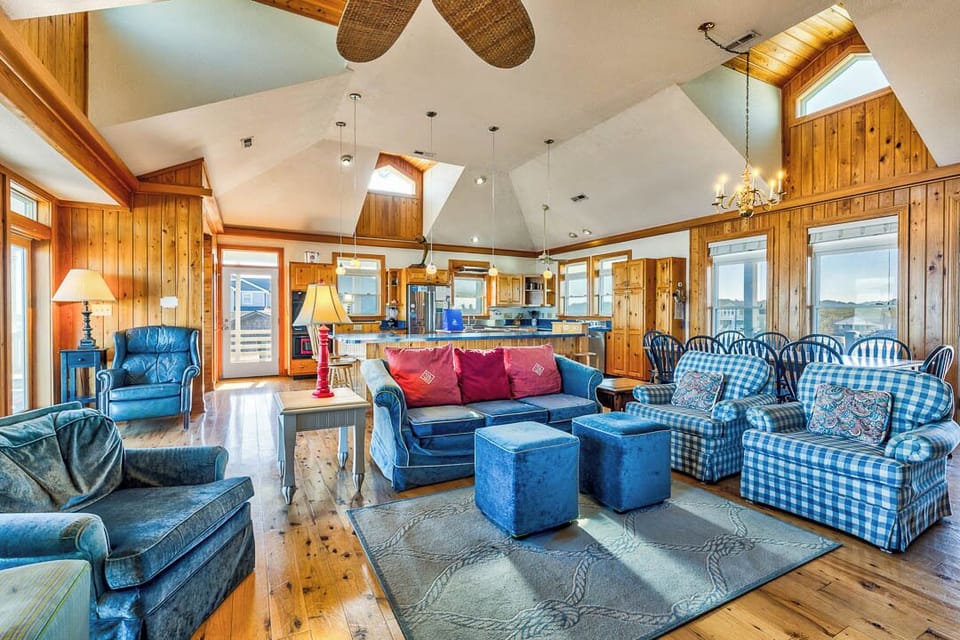 Top-Level Living Room with Deck Access