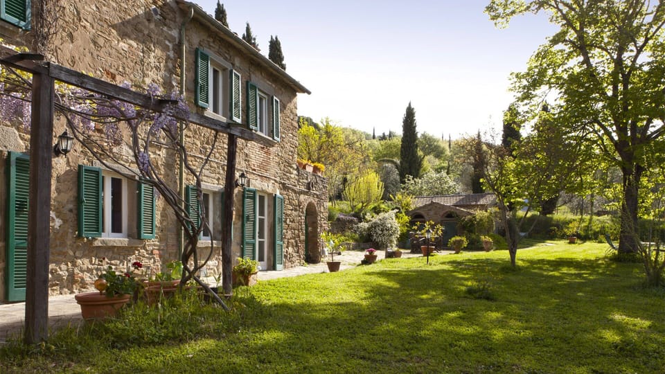 side view of the villa