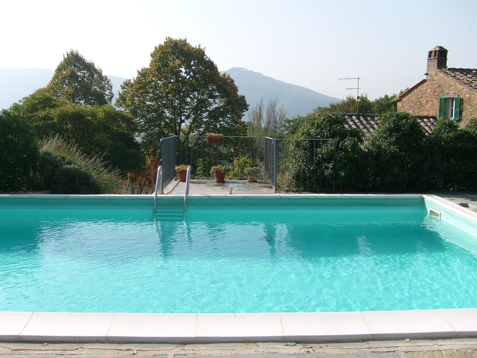 The pool looking at the view
