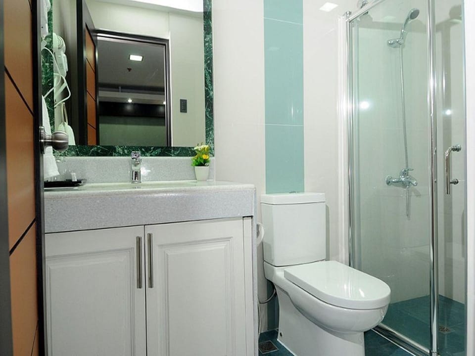 Free toiletries, hair dryer, slippers, bidet