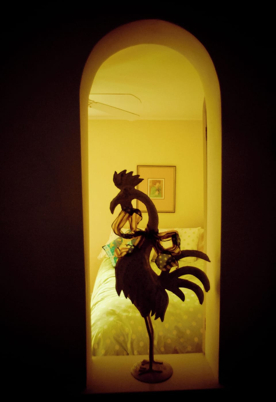 View from kitchen to one of the bedrooms