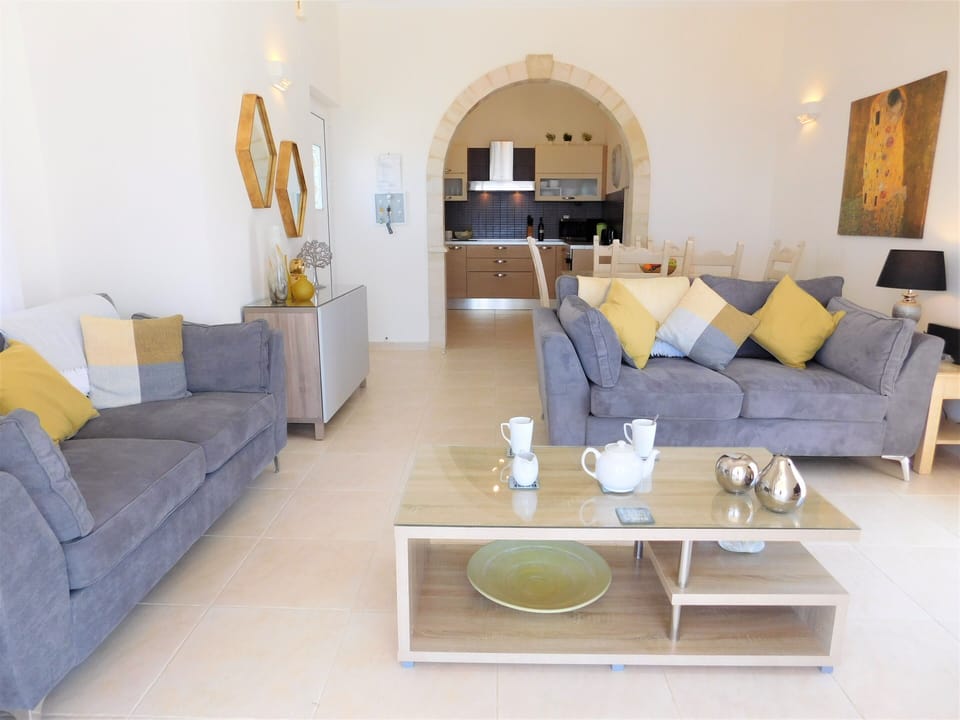 Villa Eleni comfortable lounge.