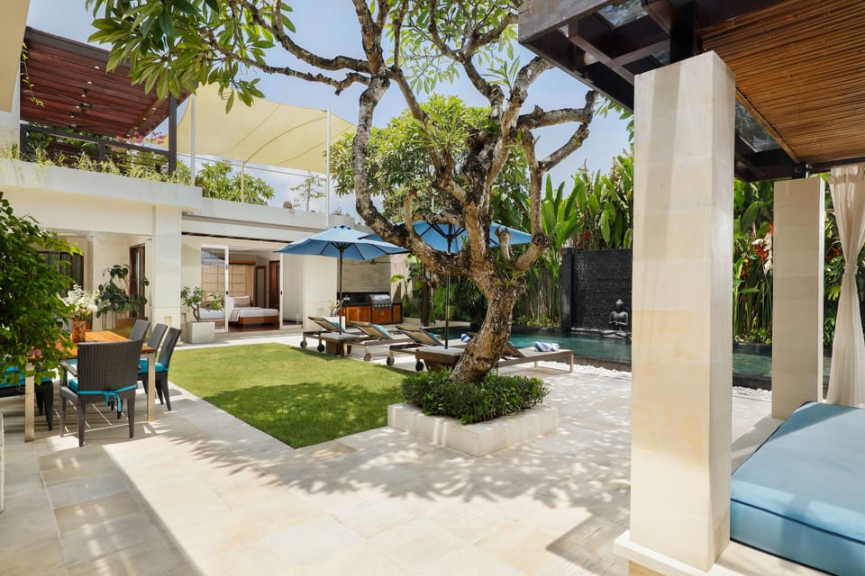 Outdoor banquet area